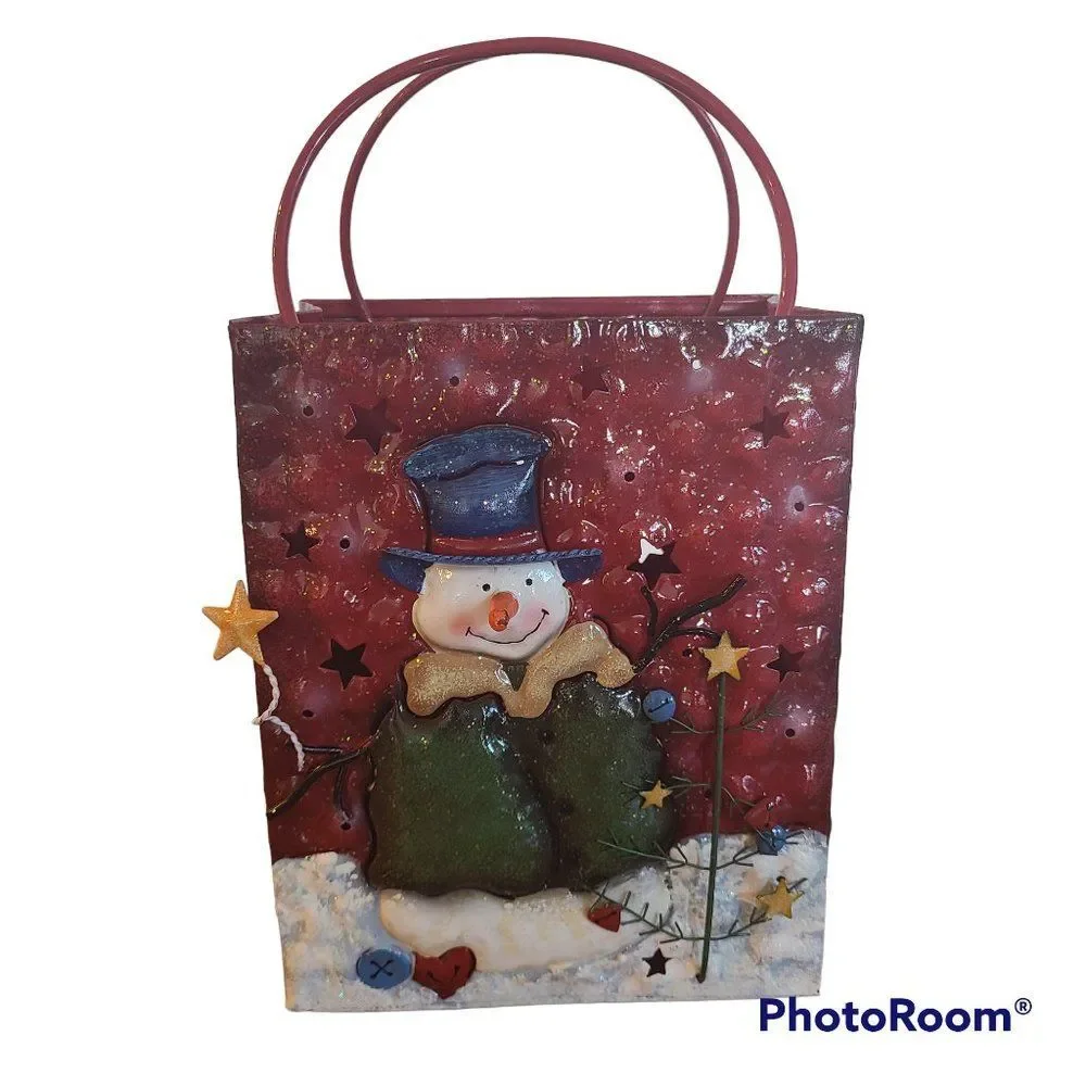 Kohl's Christmas Winter Tealight Candle Holder Red Sack Bag Holiday Décor
